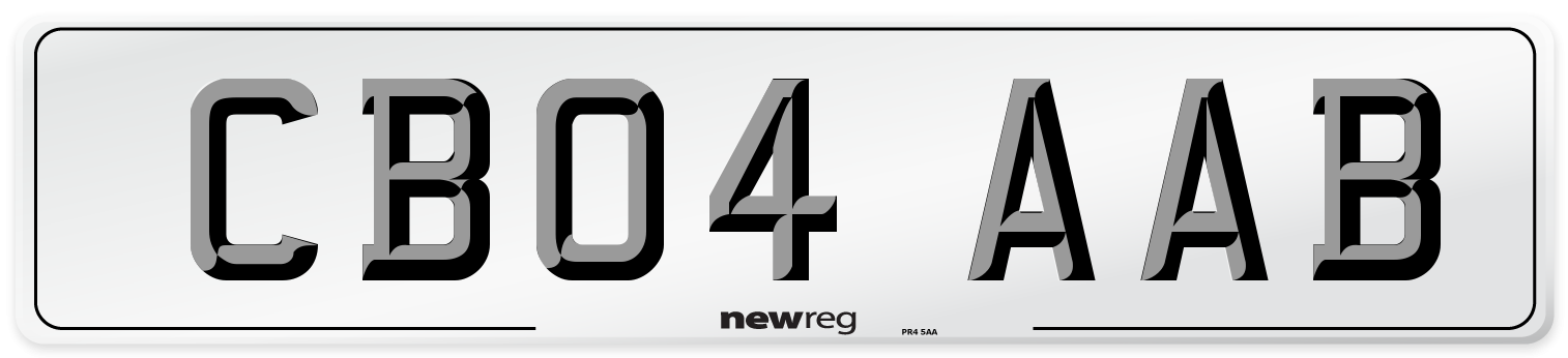 CB04 AAB Number Plate from New Reg